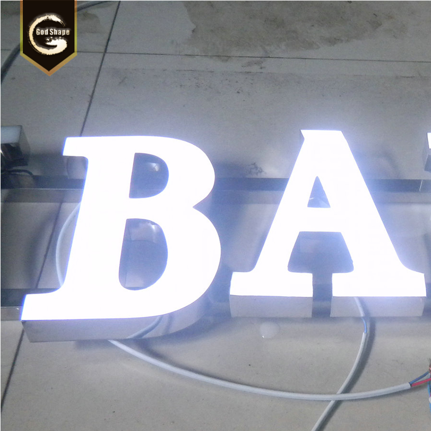 Outdoor waterproof illuminated signage led neon epoxy resin channel letter sign