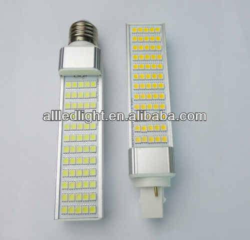 5050smd g24 pl led bulb 13w aluminum shell