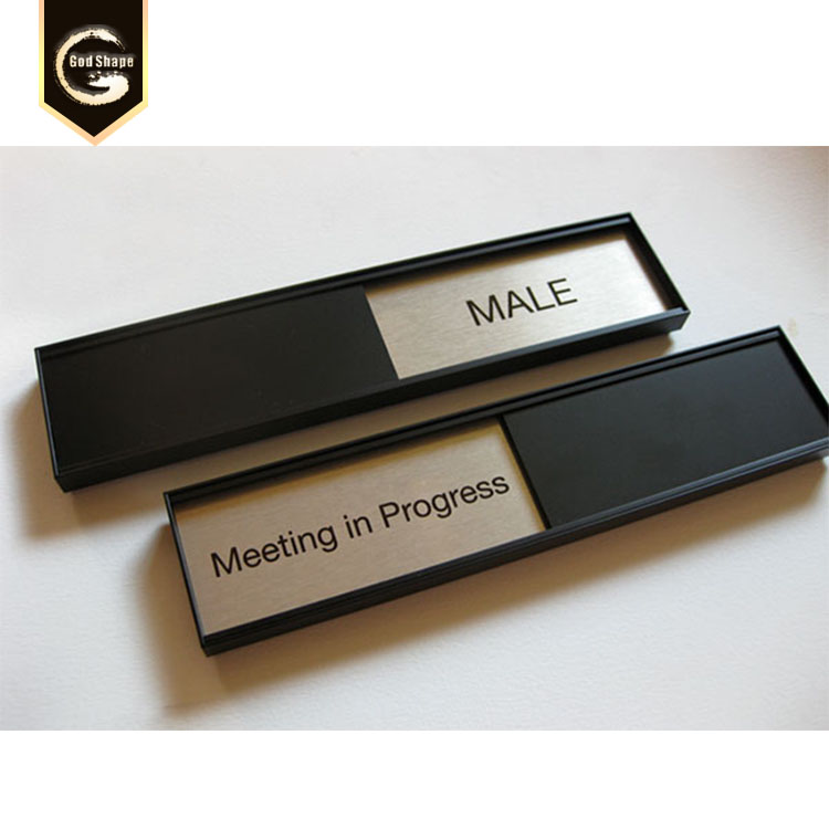 Gold custom brushed room sign door nameplate