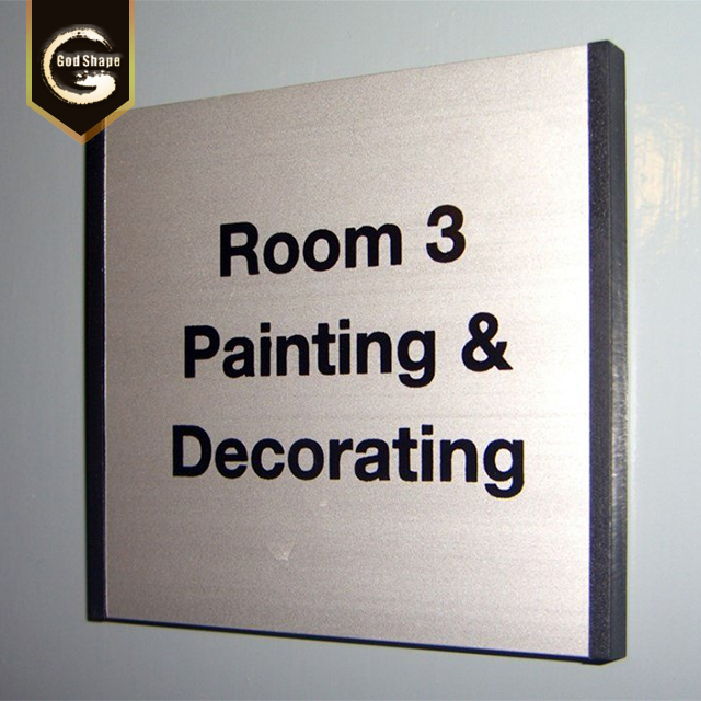 Aluminum Sheet Metal Plaques Gold Silver Metal Signage Boards Full Color Printing