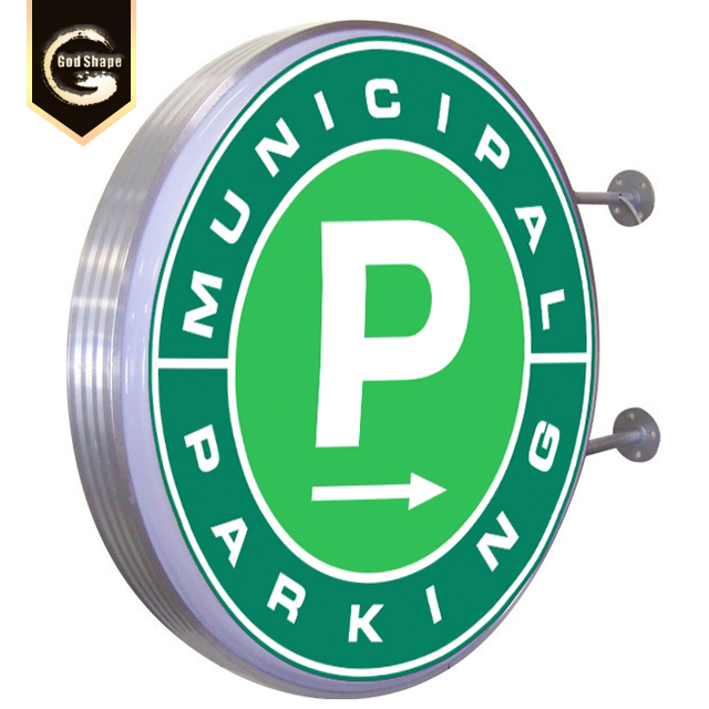 Advertising High Quality Acrylic Bar Beer Street Wall Mounted  Double Sided Round Light Boxes Led Light Box