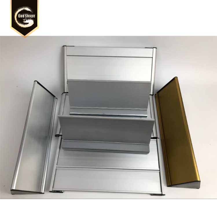 Triangle desk sign holder indoor signage office changeable electronic nameplate aluminum profile