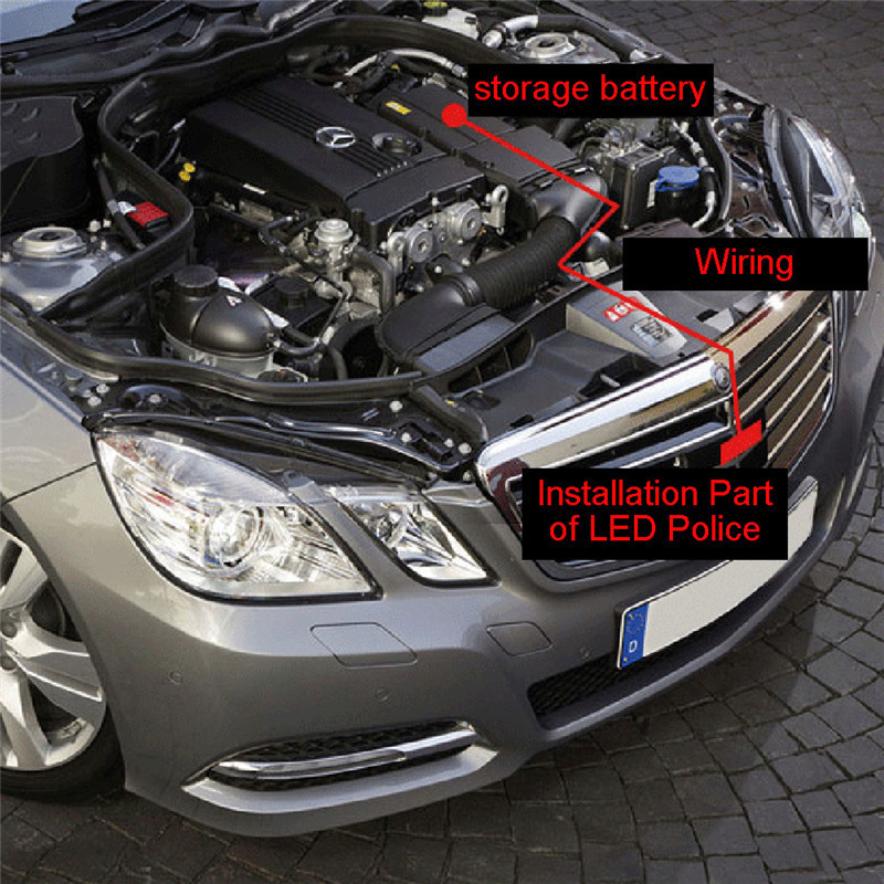 Factory wholesale price 16W 4X4LED  remote car strobe police  day light