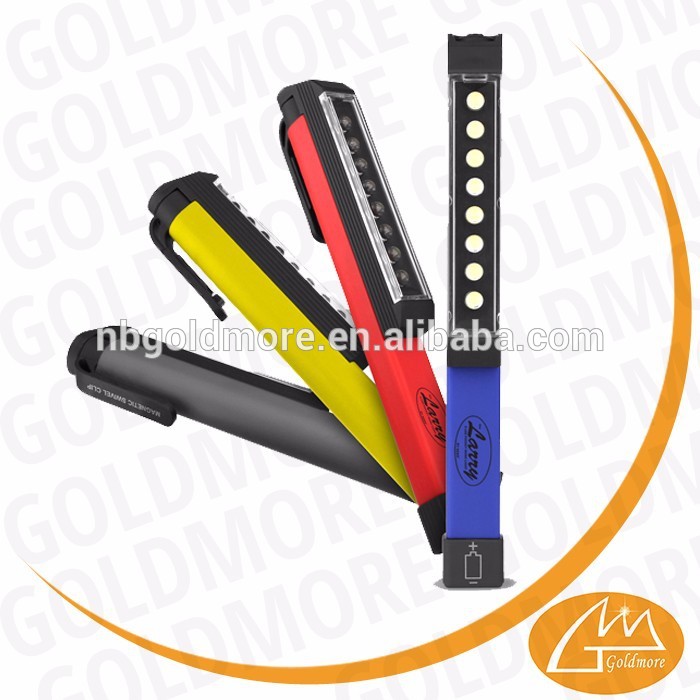 3XAAA dry battery 6 led pocket clip pen work light with magnet