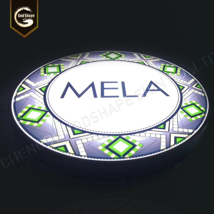 Good quality double sides advertising round outdoor crystal hanging led light box