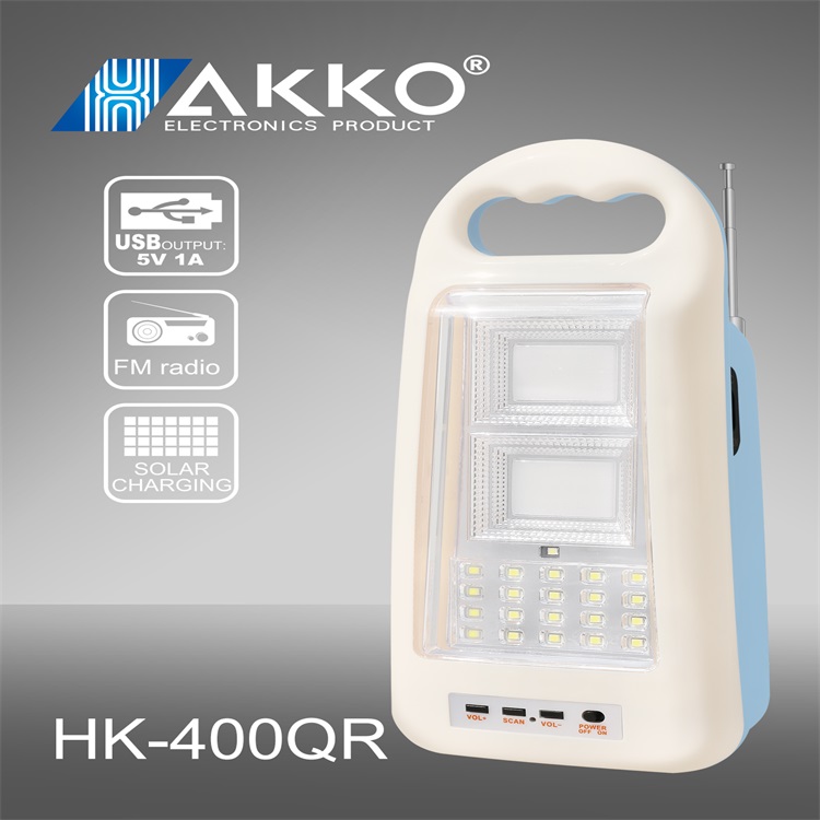 Portable Rechargeable Led  Emergency Light with FM radio