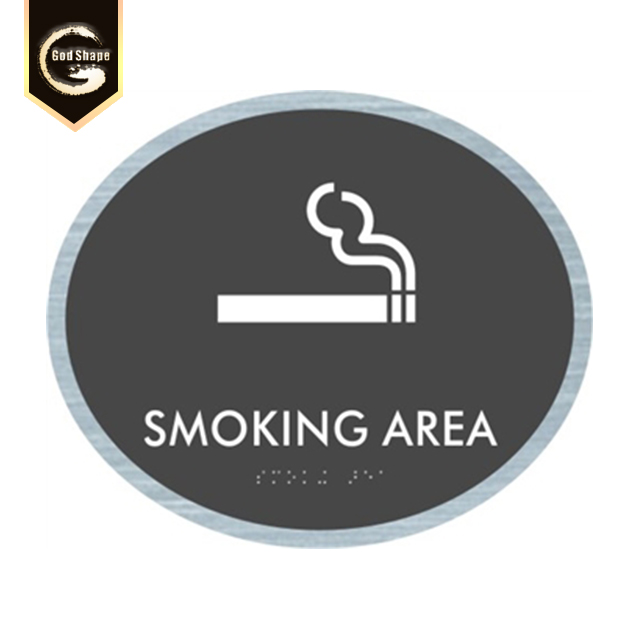 Factory ADA Braille Sign Metal Door Name Plate Restroom Toilet Signage Door Office Sign