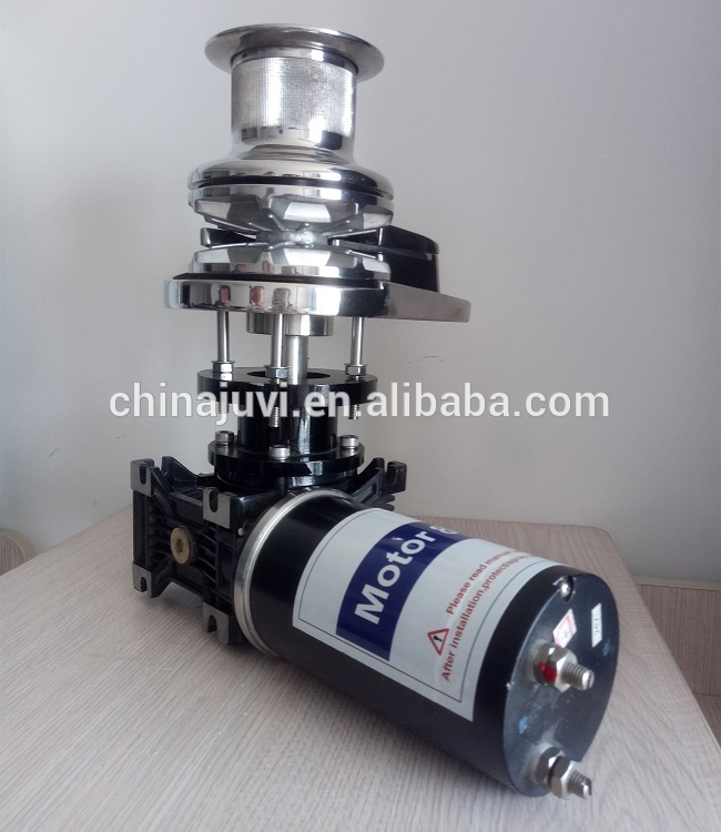 JV511H stainless steel vertical 12v electric hoist winch for boat yacht