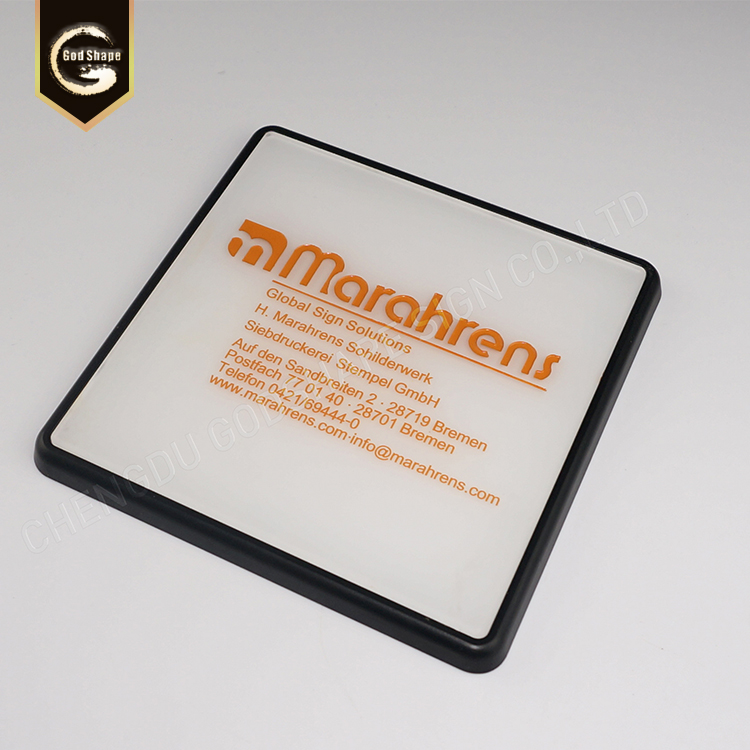 Custom made laser engraved cut letters sign acrylic opal  hotel room door sign plate wll mount stick frame sign