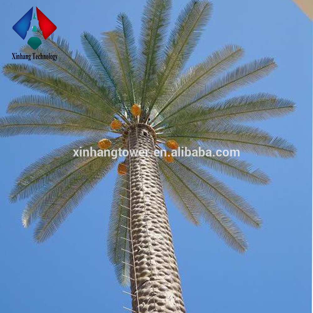 Cell Tower Tree Polyethylene Artificial Date Palm Tree Frond