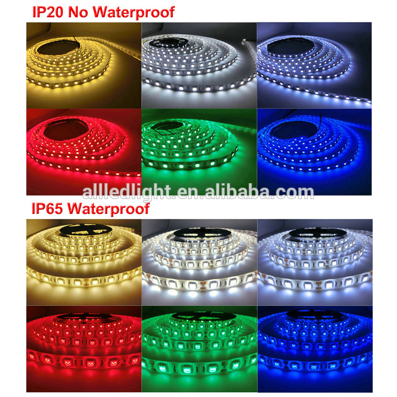 LED Strip 5050 Waterproof DC12V 60LEDs/m 5m/lot Flexible LED Light RGB 5050 LED Strip