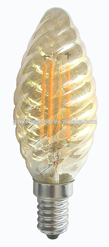 Gold glass UL FCC E27 led filament bulb