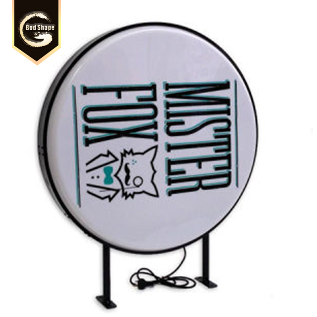 Outdoor High Quality Street Advertising Double Sided Round Light Advertising Boxes Led Light Box