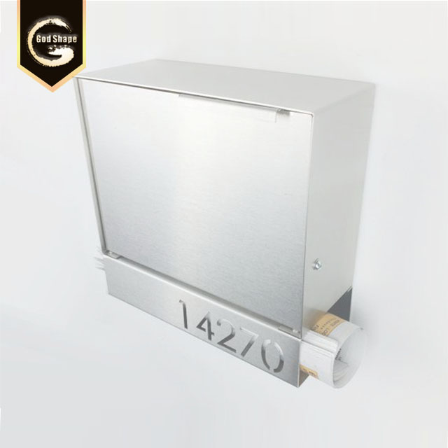 Outdoor Wall Mounted Stainless Steel Letterbox Post Mailbox Lock