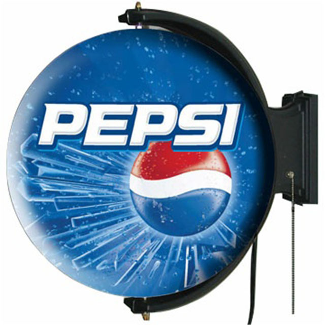 Outdoor round acrylic advertising rotating light box signs for beer