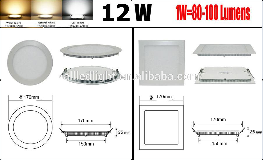 LED ceiling light Round 3w 6w 9w 12w 15w 18w 24w led Panel lights AC 85-265v led lamps 110V 220V power