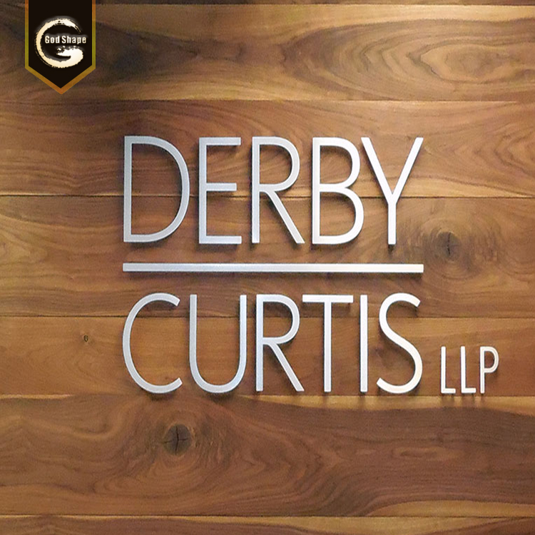 GS SIGN Non-illuminated Metal Fabricated Brushed Steel 3D Letters