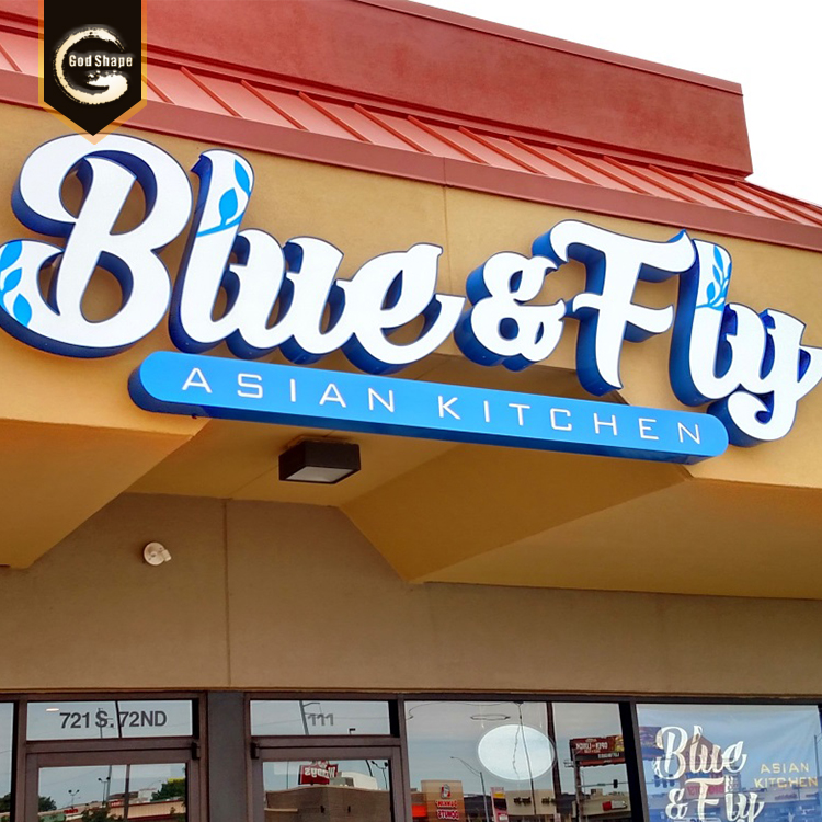 Coated Stainless Steel Light Box Backlit Channel Letters LED Sign