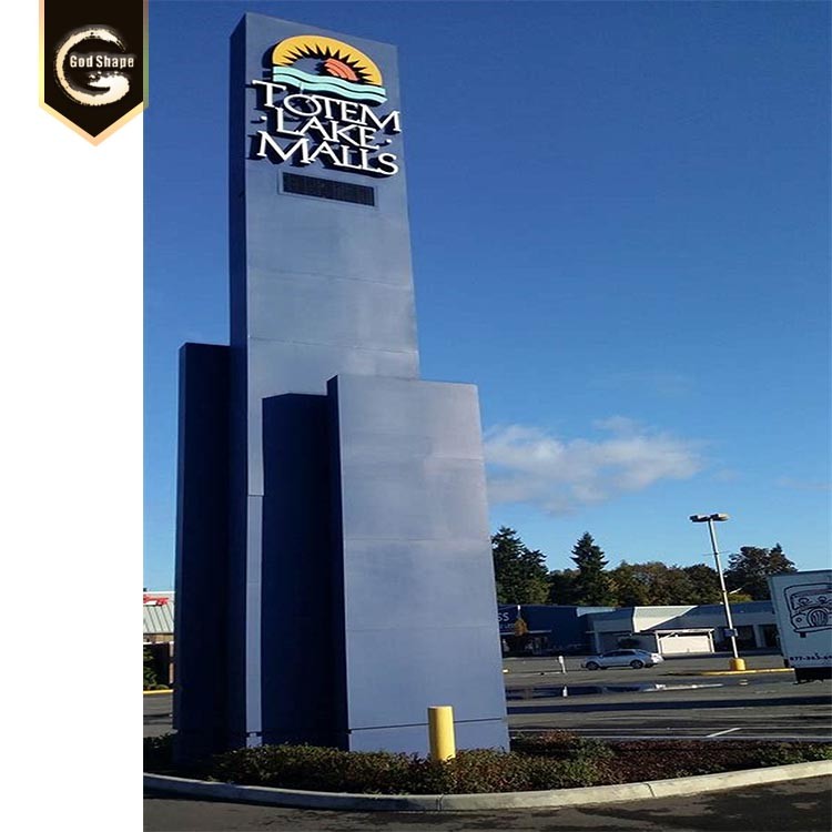 Customized outdoor hospital clinic totem  building wayfinding directional pylon sign