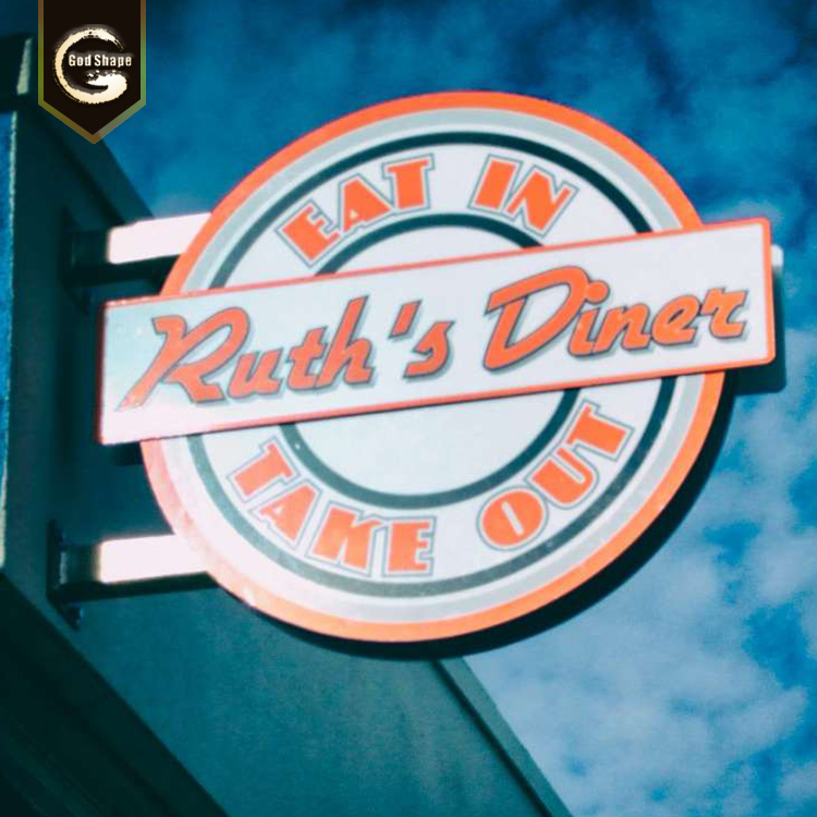 Cinema outdoor advertising acrylic sign illuminated signage round LED Light box