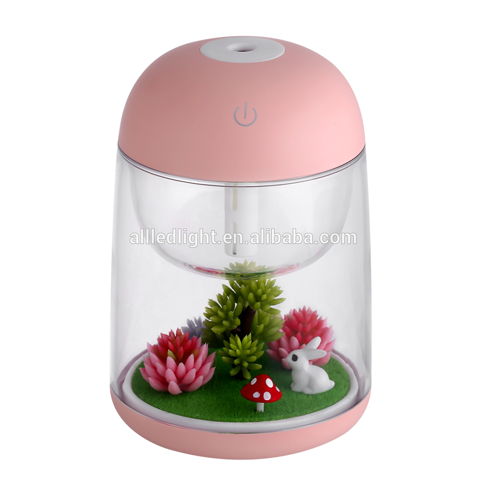 Factory Direct Beautiful Gift Micro-landscape LED USB Nightlight Mini air Humidifier