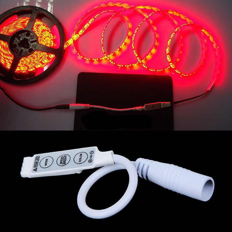 Mini Led rgb led controller  DC5-24V 17key RF Wireless Controller with 4pin female DC For 5050 12A RGB Led Strip Tape Lighting