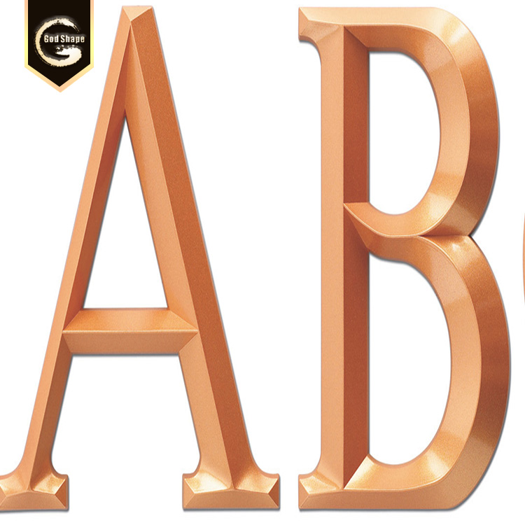 Wall-mounted Non-illuminated Large White Dimensions 3d Letters Sign