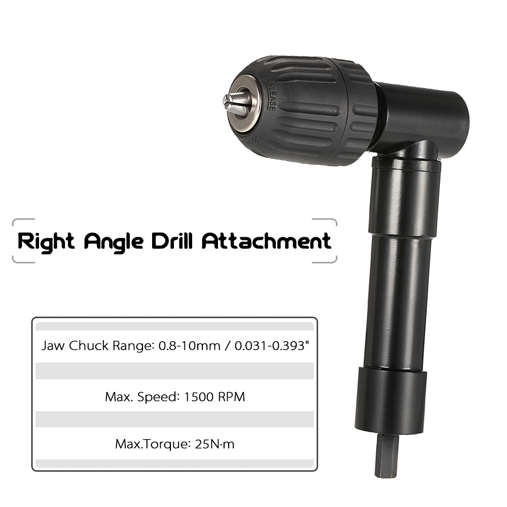 Quality 0.8-10mm Right Angle Bend Extension Professional right angle drill attachment 90 Degree Cordless Drill Adapter