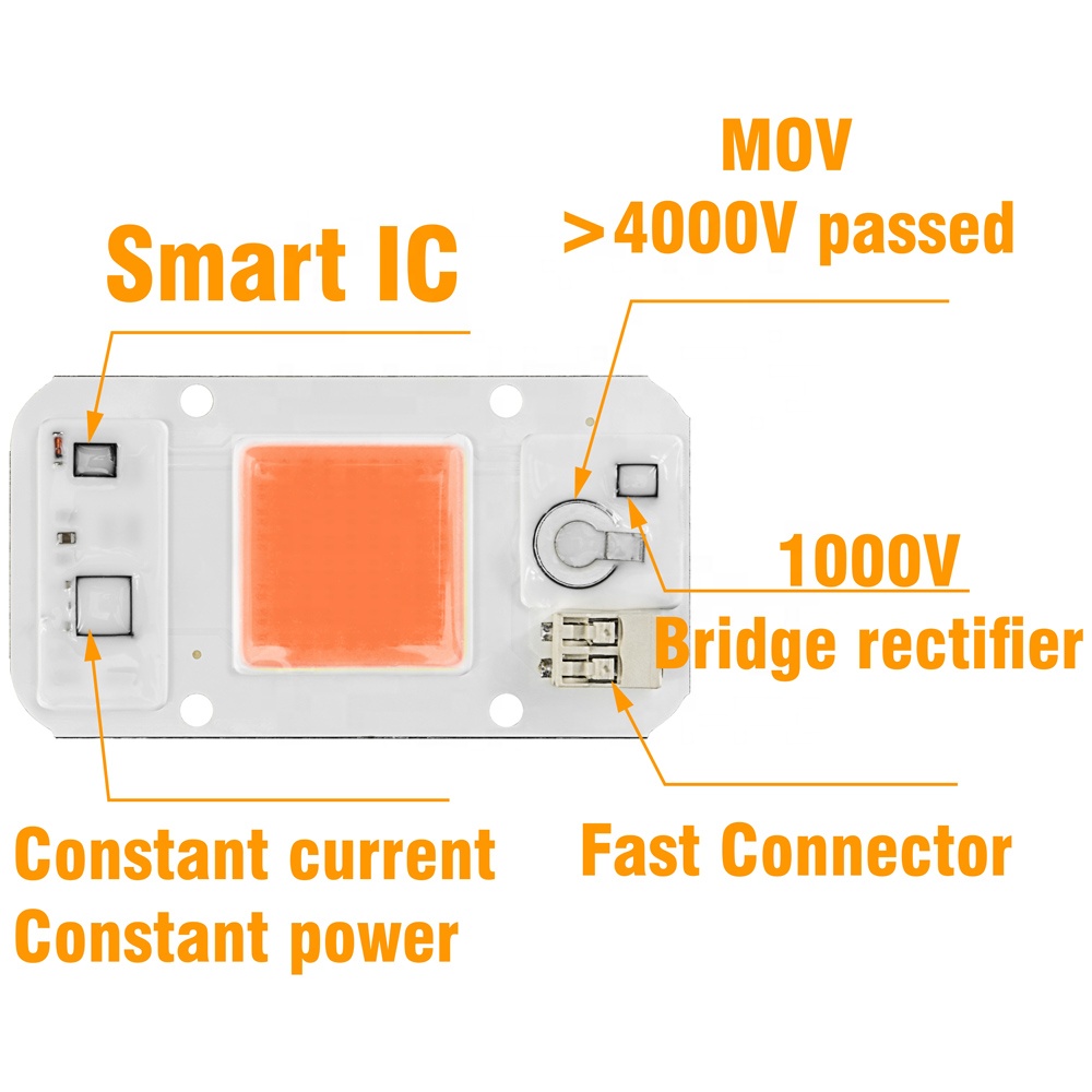 solderless driverless 380-780nm Led COB 20W indoor grow lights
