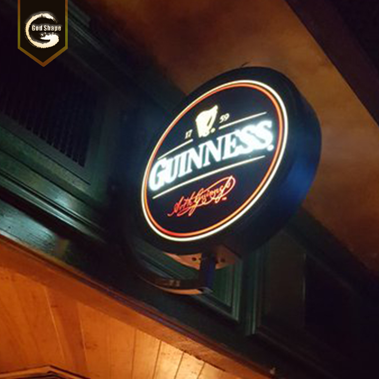 Custom outdoor LED business projecting signs advertising light box