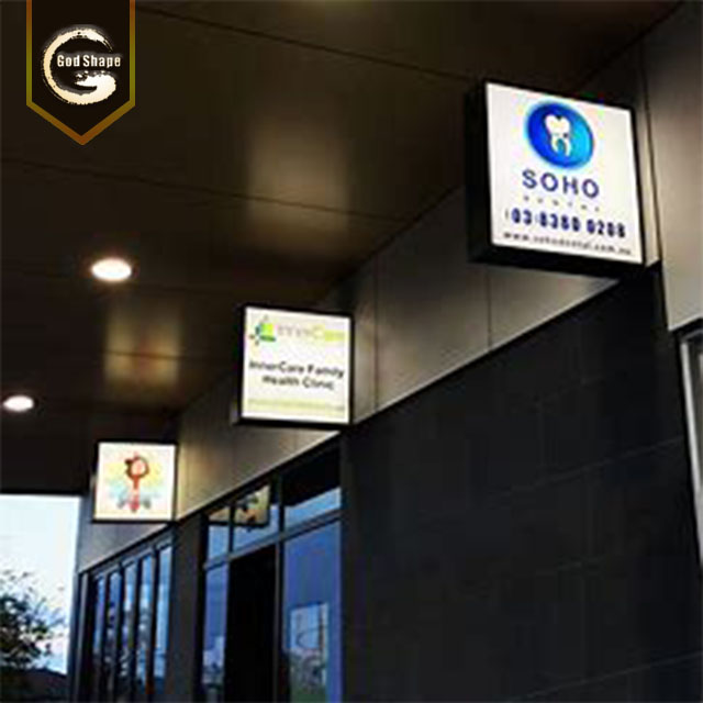 Advertising Waterproof Modern Wall Mounted Square led Light Box Sign