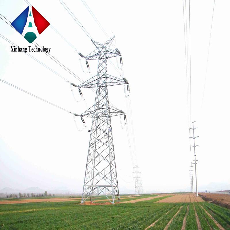 galvanized steel electric octagonal  power transmission pole polygonal tower