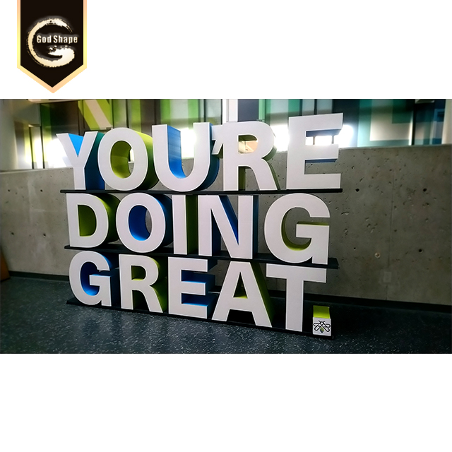 Metal Letters and Numbers Lighting Building Signage for Advertising