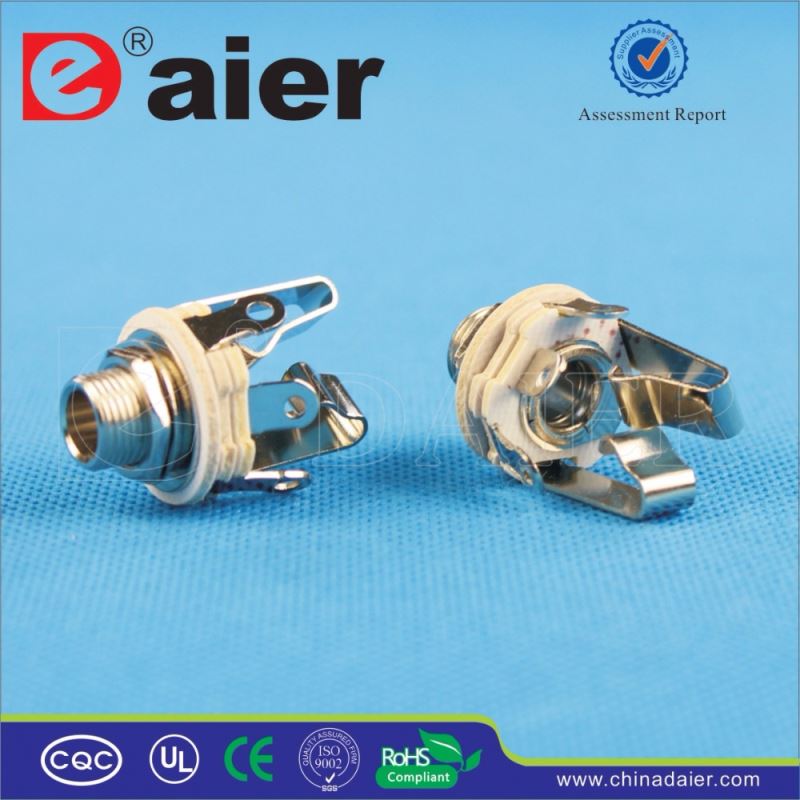 Female 1/4 Jack 6.35mm type, 6.3MM Stereo Phone Jack;