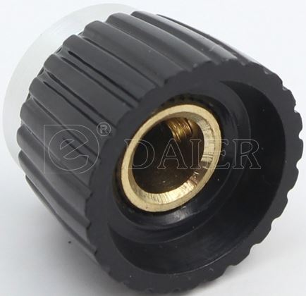 Guitar AMP Amplifier Push on fit Knobs Black with Silver Aluminum Cap Top for Marshall Knob