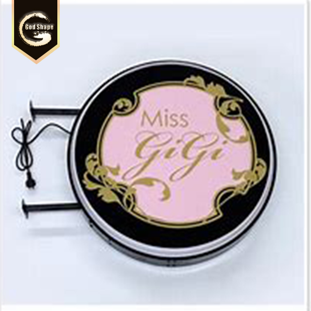 Advertising Acrylic Sheet Bar Beer Food Cinema Street Double Sided Round Light Boxes Led Light Box Sign