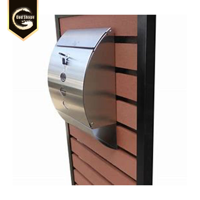 Curved Apartment Outdoor Metal  Wall Mounted Stainless Steel Waterproof Letterbox Post Mailbox Lock