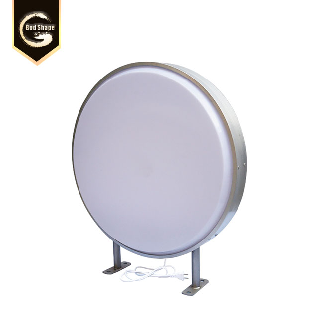 Advertising Modern Double Sided Round Led Wall Mounted  Light Box Sign