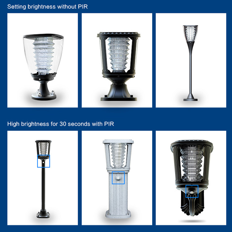 Outdoor Standing Exterior Lamps For Garden Decoration