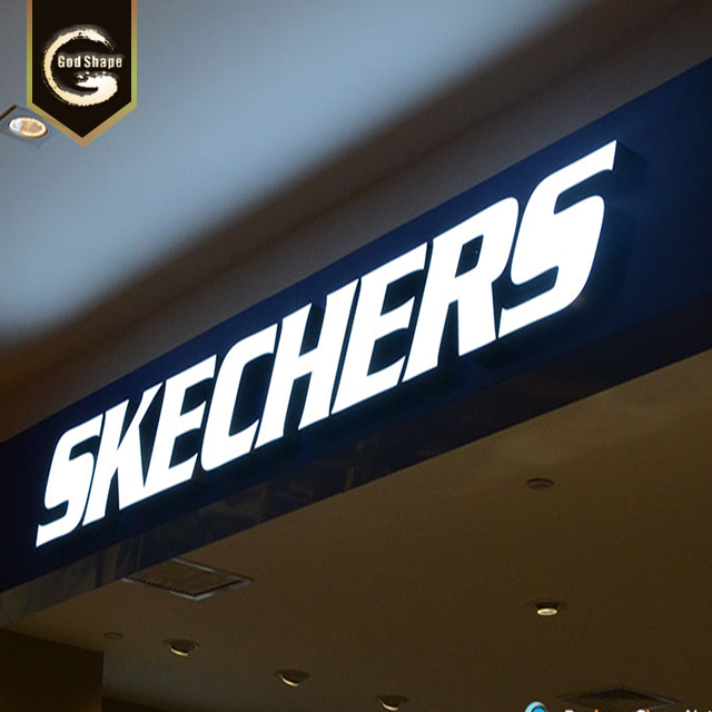 Customized Led 3d sign Exterior Illuminated Sign Wall Mounted Pizza Clothing Shop Shopfront Frontlit Channel Letters Signage