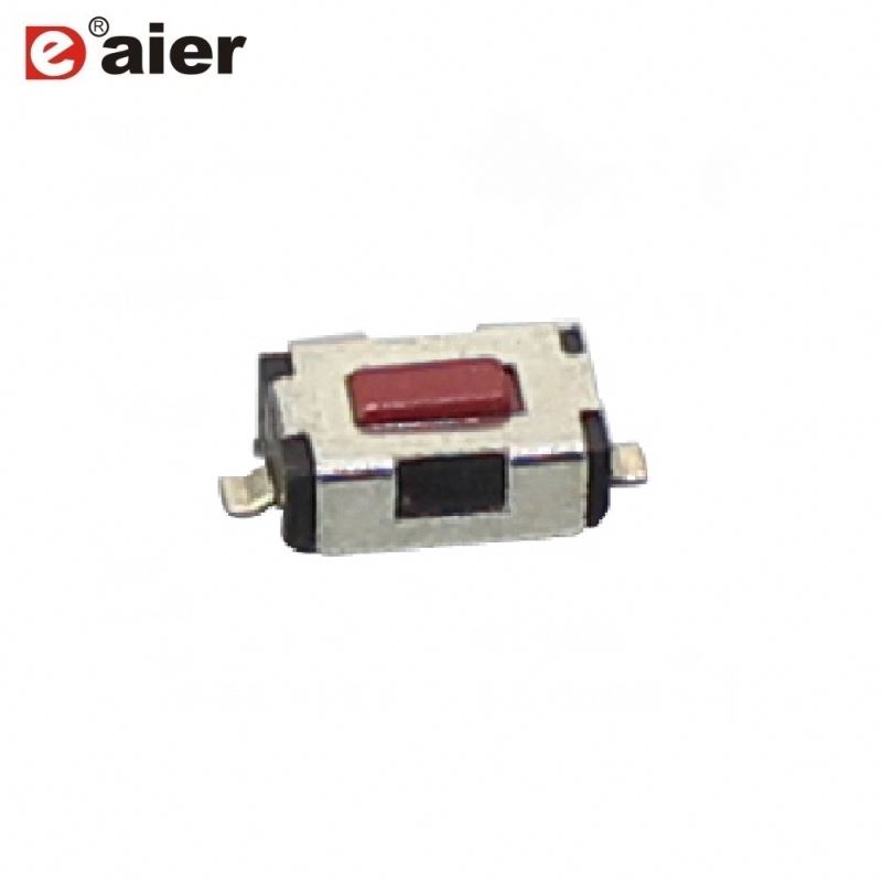 4.2x6.1x12.5mm Red Button KFC-003B 50mA Tactile Switch with SMD Terminals