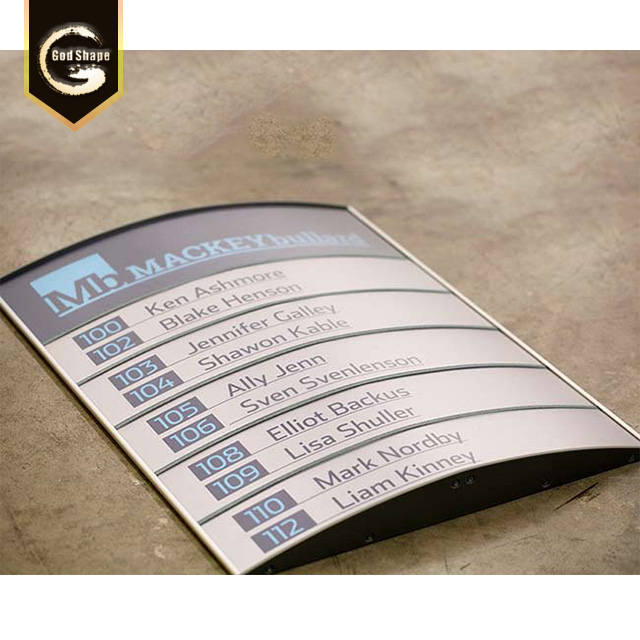 Wall Mounted Aluminum Signage Wayfinding and Directory Sign