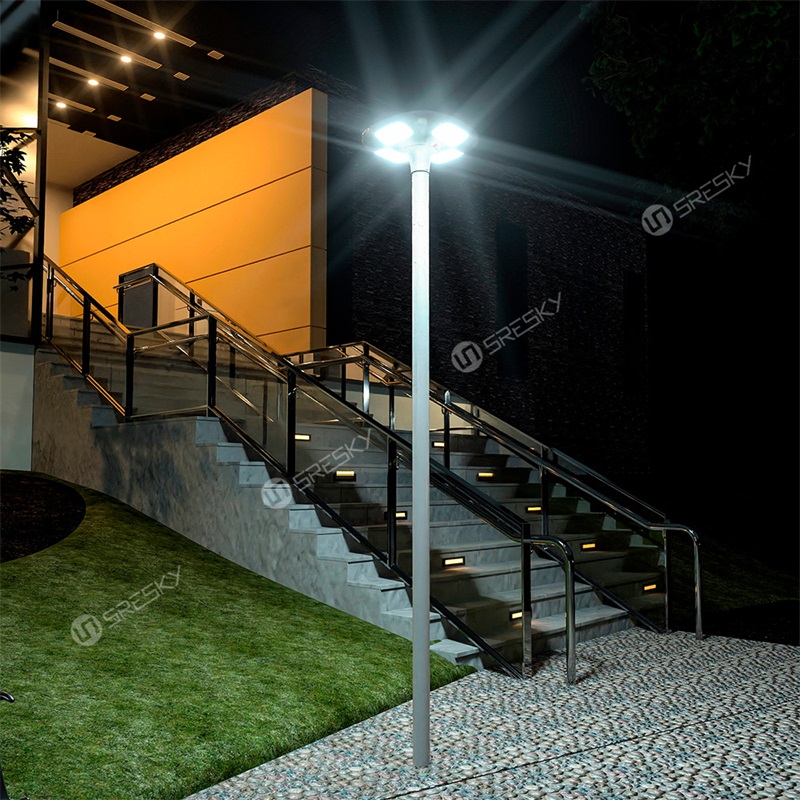 Newest rechargeable energy saving landscape lamp round solar led light