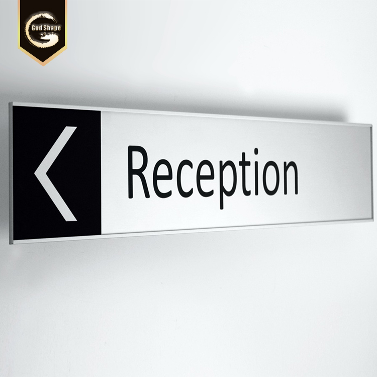 Clear acrylic wall mount signage indoor non-illuminated sign nameplate room ID plaque