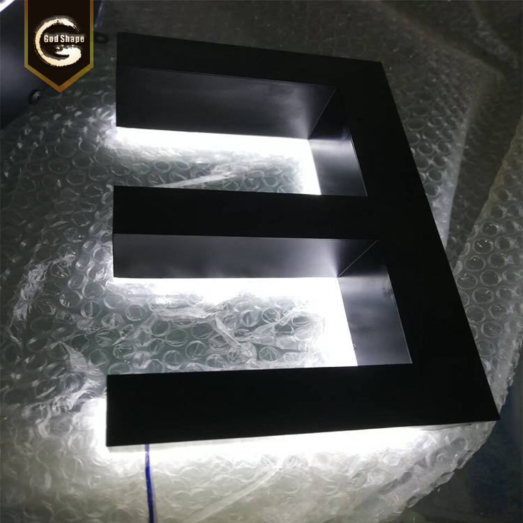 Customized large signage big outdoor chrome luminous 3d acrylic led light logo channel letter sign board