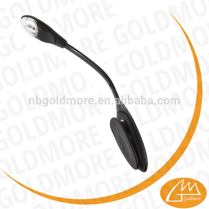 plastic flexible led book light, folding led book lamp with clip, clip book light reading light