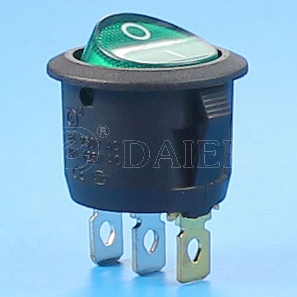 Mini 10A 125VAC SPST 3PIN ON OFF RED LED Rocker Switch
