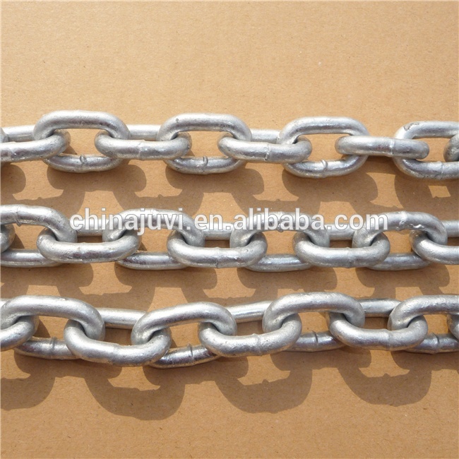 Galvanized stainless steel DIN766 open link anchor mooring chain boat chain 8mm 10mm 13mm