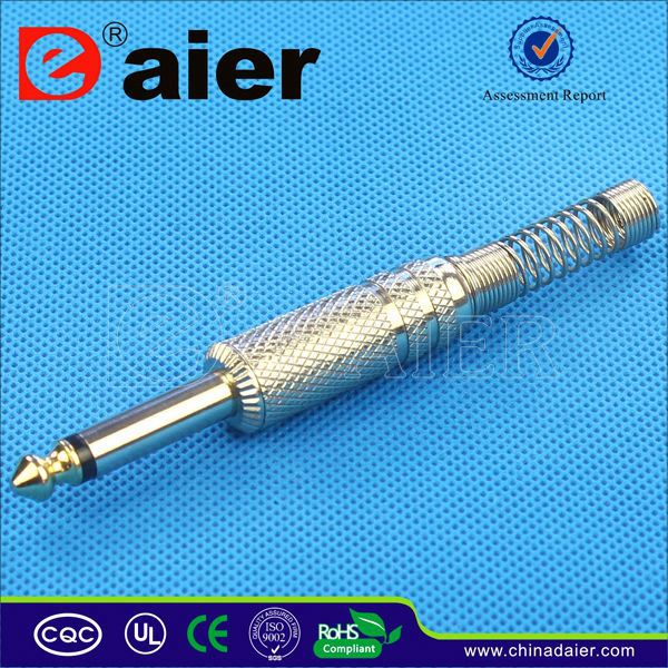 audio microphone plug 1/4 connector with spring