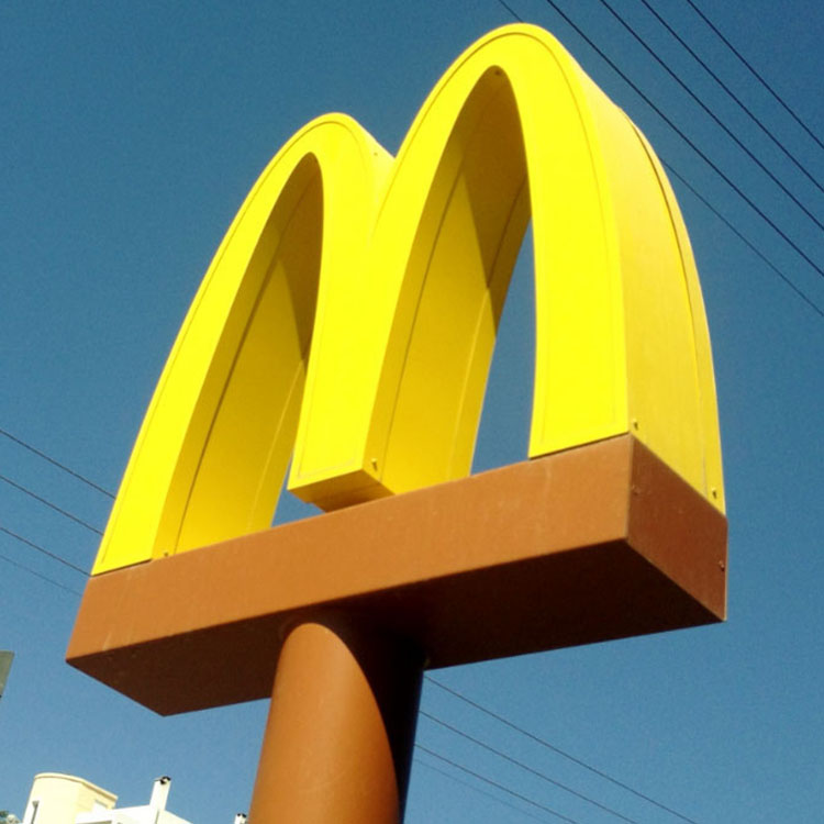 Outdoor advertising facades sign acrylic front light up channel letter 3D light box sign